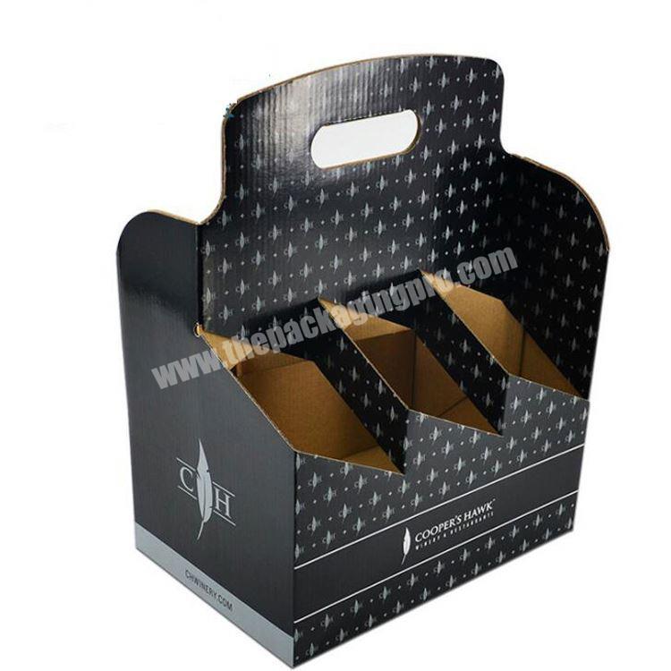 Corrugated Six Pack Beer Box wine Boxes with handle