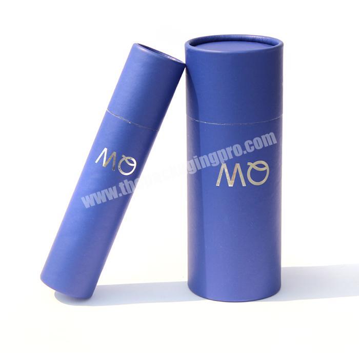 Hot stamping round cardboard paper tube box customized paper tube