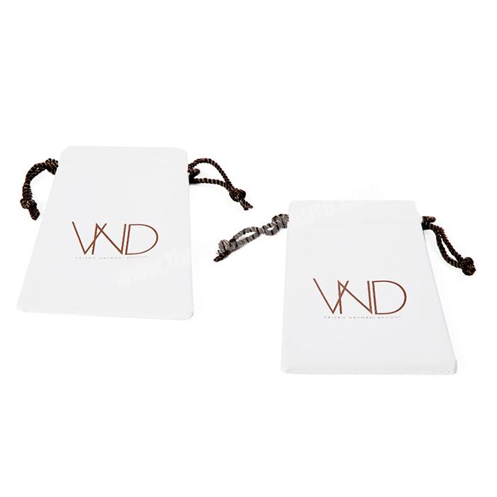 Wholesale Custom High Quality End Custom Luxury White PU Leather Jewelry Packaging Bag